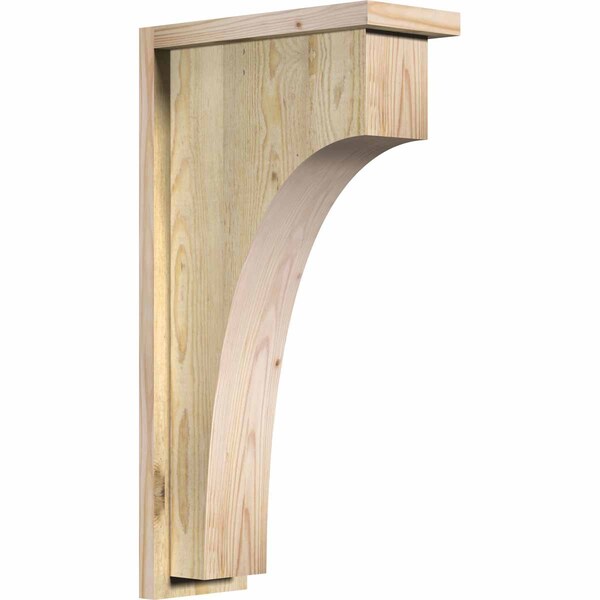 Ekena Millwork Huntington Rough Sawn Corbel w/Backplate, Douglas Fir, 6"W x 14"D x 26"H COR06X14X26HUN01RDF - main